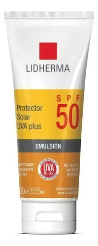 Lidherma Protector Solar 100gr Spf 50 A Prueba De Agua