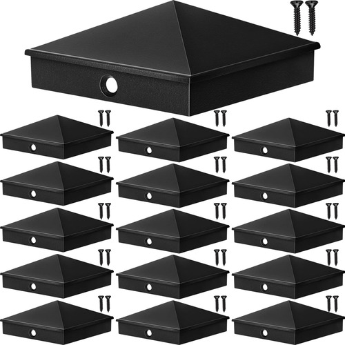 Dunzy 16 Tapa Poste X 6  Piramide Aluminio Cubierta Para 5.5