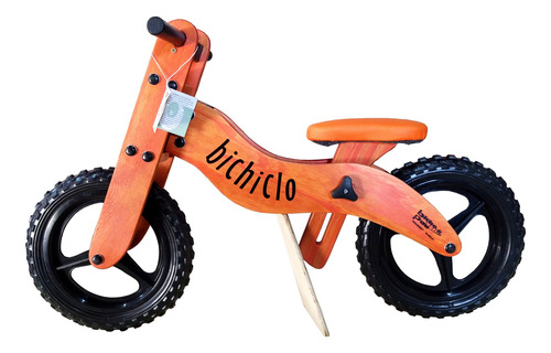Imagem 1 de 4 de Bicicleta Infantil De Madeira Aro 12 - Bichiclo Laranja