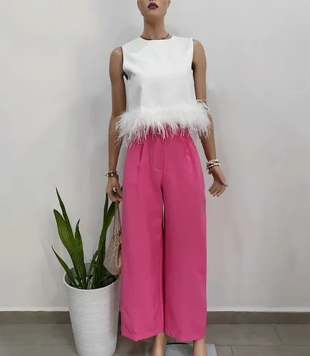 Pantalone largo elegante deals