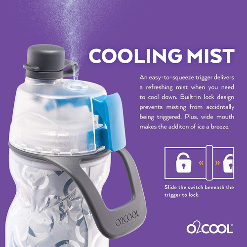 Botella De Agua O2cool Mist 'n Sip Misting 2 En 1...