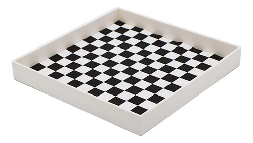 Bandeja De Armazenamento Decorativa Prato De Quadrado Branco