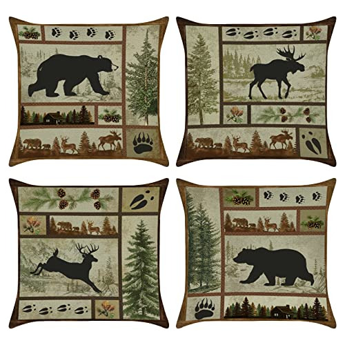 Fundas De Almohada Decorativas Animales De Granja Vinta...