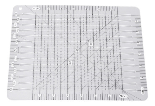 Regla De Colcha Acrílica De 6.5 X 6.5 Pulgadas, Acolchado Tr