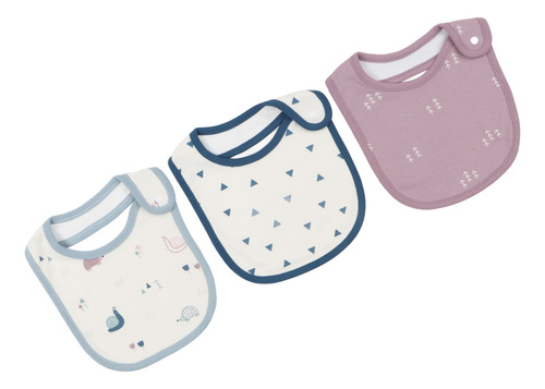 Baberos Baby Drool, 3 Piezas, Bonitos Patrones De Animales,