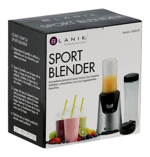 Licuadora Sport Blender Blanik Con 2 Botellas 300 600 Cc