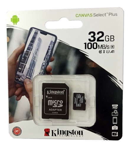 Memoria Micro Sd Hc A1 Kingston 32 Gb 100mbs A1 Original 25u