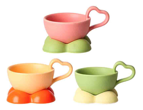 Juego De Tazas De Té De Porcelana De 3 Piezas, 160 Ml