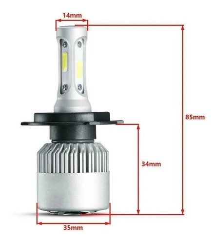 Bi Led Cree Moto S6 Plus 22000 Lumens H4 O Hs1 Alta Y Baja