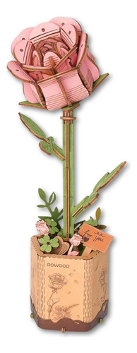 Miniatura Armable Flor Pink Rose (rosa Rosada) - Rowood