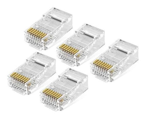 Plug Conector Rj45 Cat5e Para Extensión X 100 Unidades