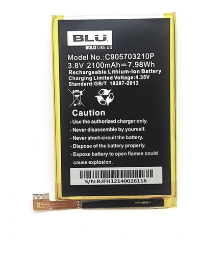 Pila Batería Blu Studio X D750 C905703210p