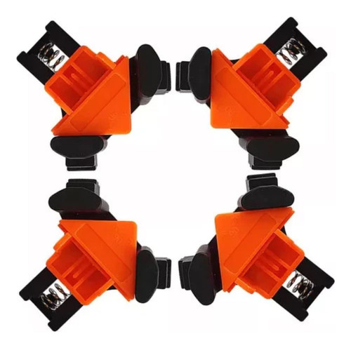 Kit 4 Braçadeira Sargento Angular 90º Marceneiro