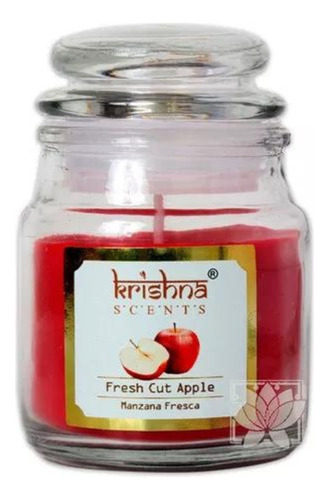 Vela Aromatica Frasco Krishna Manzana 75gr / Ambienteyaromas