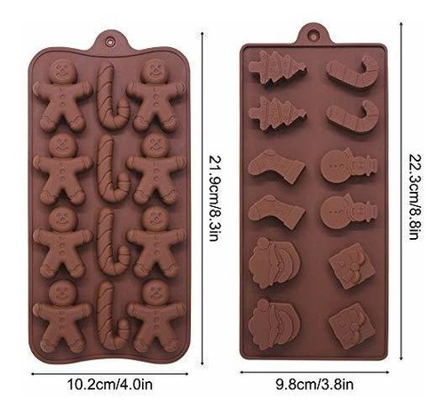 4 Pack Christma Candy Molds Trays Yucool Silicone
