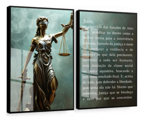 Quadros Decorativos Deusa Da Justiça Juramento Direito Vidro