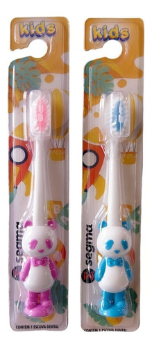 Escova Dental Infantil Desenho Urso Pacote Com 12 Unidades Cor Sortidas