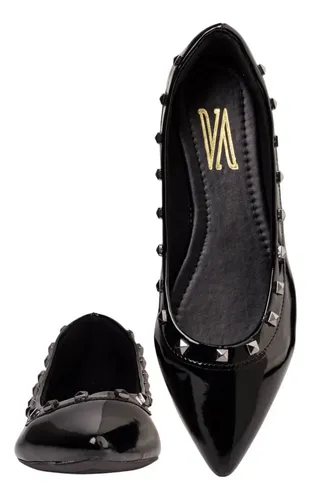 Sapatilha Feminina Bico Fino Casual Flat Pirâmide Macia 1608
