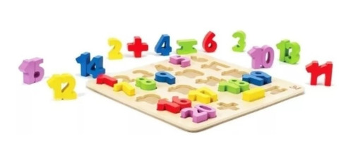 Puzzle De Números Encastres En Madera 3d Español E Ingles