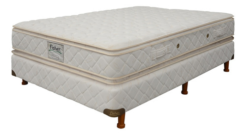 Sommier Fisher Maxime 2 1/2 plazas de 190cmx140cm crema y dorado