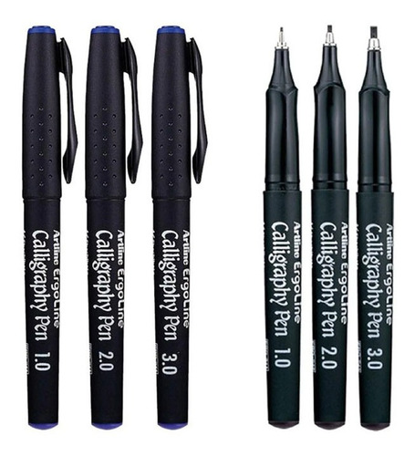 Imagen 3 de 5 de Marcadores Calligraphy Penlettering Artline Caligrafia Black