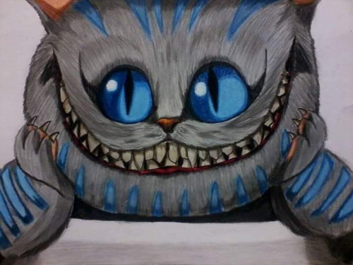 Dibujo Tradicional Gato De Cheshire Alicia En Las Maravillas