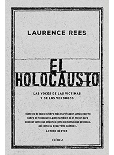 Libro El Holocausto - Laurence Rees