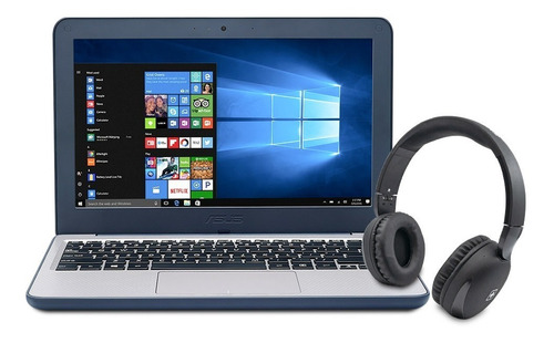 Laptop Asus Vivobook W202 Intel Cel 4gb Win 10 Pr0 + Regalo