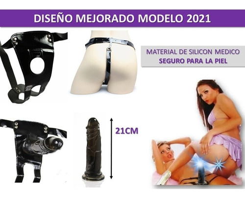 Arness Lesbico Con Consolador Realistico Cinturon Ajustable