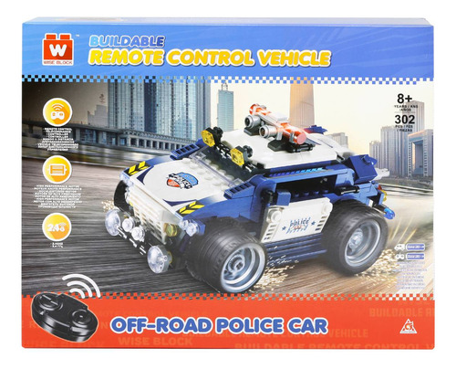 Blocos De Montar 302 Peças Carro De Policia Controle Remoto Versão Do Personagem Não Aplica