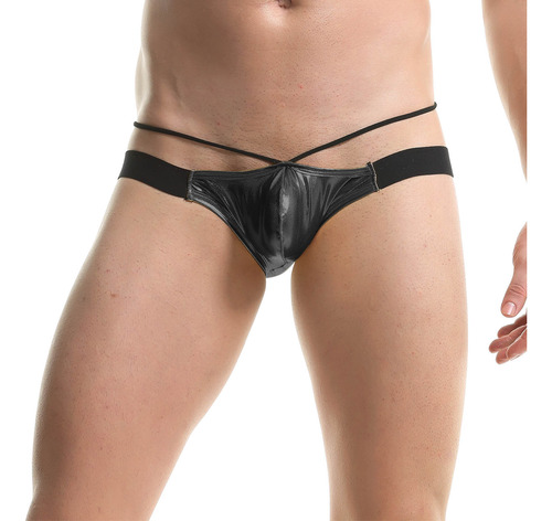Ropa Interior Hollow String Para Hombre, De Charol Macizo, D