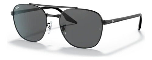 Óculos De Sol - Ray-ban - Rb3688 002/b1 55 Cor Da Armação Preto Cor Da Haste Preto Cor Da Lente Cinza-escuro Desenho Quadrado