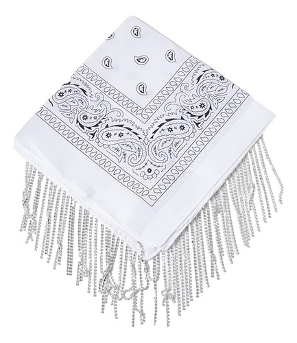 Bandana Con Flecos De Discoteca, Pañuelo Para Mujer Y