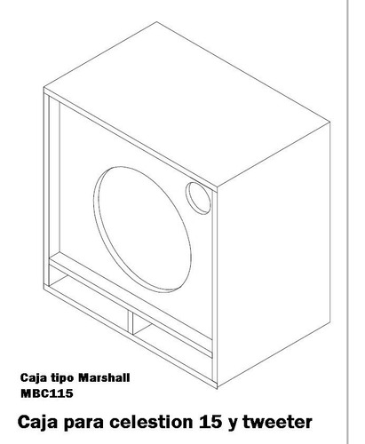 Caja Vacia Para Bafle Modelo Marshall Mbc115
