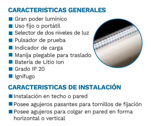 Imagen 10 de 10 de Luz Emergencia Luminaria Portátil Recargable 15h 90leds Dl20