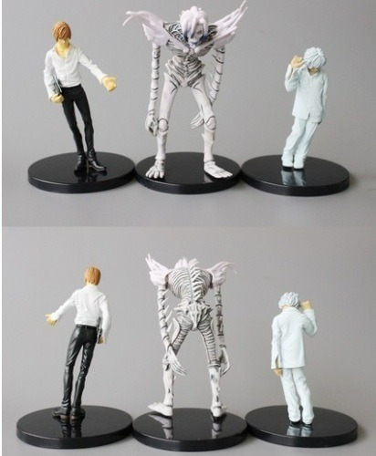 Death Note Kit Com 6 Action Figure Boneco Rem Near L Ryuk