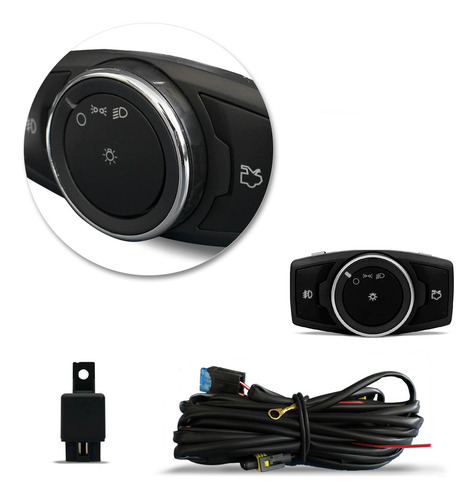 Imagem 3 de 6 de Kit Farol Auxiliar De Milha Ford Ka 2015 2016 Shockligth