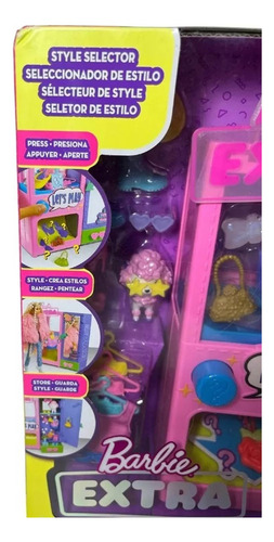 Conjunto Brinquedo Armário Glam Máquina De Moda Para Boneca - Acompanha 20 Acessórios E Animal De Estimação Pet Cachorro Cachorrinho - Barbie Extra - Mattel Brinquedos
