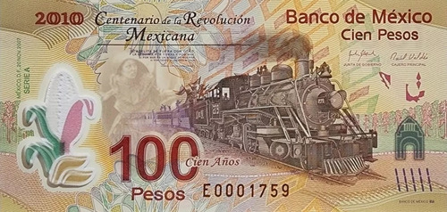 Billete 100 Pesos Centenario De La Revolución