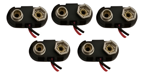 5 Unidades De Conector Para Bateria De 9v