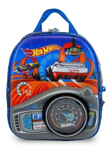 Imagem 7 de 9 de Kit Mochila Hotwheels Bone Shaker Impermeável Com Lancheira