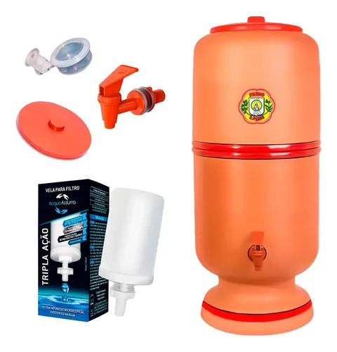 Filtro De Barro 6 Litros C/ Vela Boia E Torneira Incluso