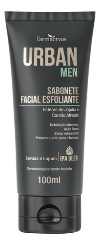 Farmaervas Urban Men Sabonete Facial Esfoliante 100ml