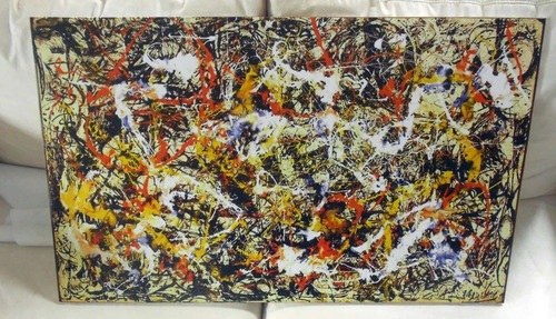 Cuadros Jackson Pollock Arte Abstracto Tela Vinilica 60x50