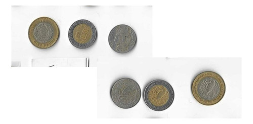 Set 4 Moedas Mexico 10 / 50 Centavos E 5 / 10 Pesos (Usado)