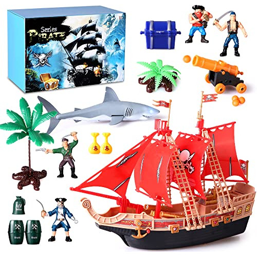 Kramow Barco Pirata Acción Figuras Juguetes- Barco Jsv5k