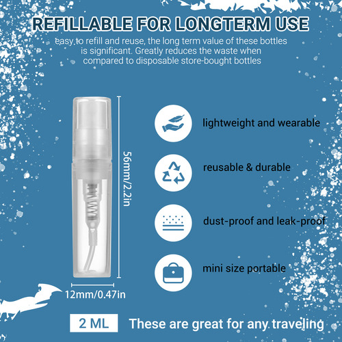 Perfume En Aerosol Transparente De 2 Ml Para Botella De Plá