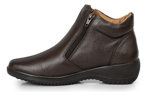 Bota Mujer Cuero Confort Botita Zapato Comodo Liso Briganti