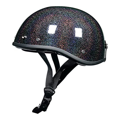 Casco De Moto Medio Forma De Gorro, Gorra De Calavera C...