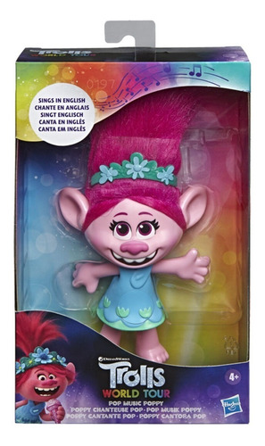 Figura Trolls World Tour Poppy Cantora Pop Hasbro E7219